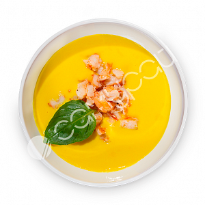 Сливочный крем суп с креветками