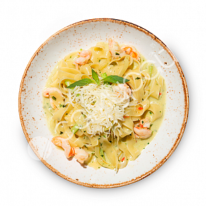 Сливочная паста с креветками