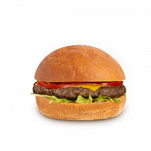 Бургер с говядиной и вишневым соусом